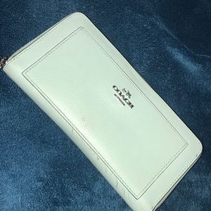 Designer Coach mint green wallet